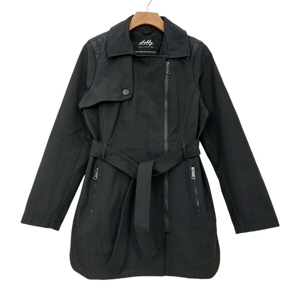Sebby Jackets & Blazers - Sebby Collection Soft Shell Trench Coat Womens Medium Black Water Resistant